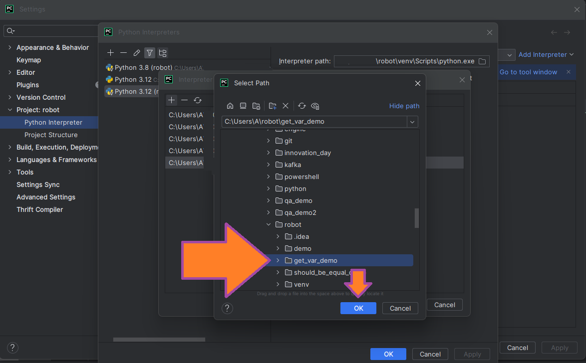 Поддержка Robot Framework в PyCharm изображение с сайта www.testsetup.ru