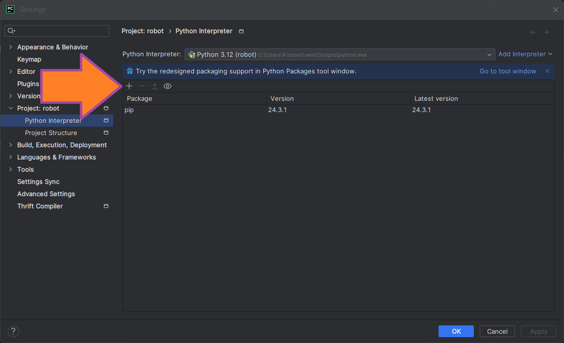 Установка Robot Поддержка Robot Framework в PyCharm изображение с сайта www.testsetup.ru изображение с сайта www.testsetup.ru