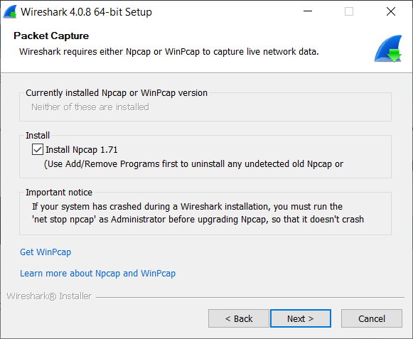 Установка WireShark изображение с сайта www.andreyolegovich.ru